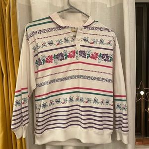 Long sleeve 80s 90s Indie Polo